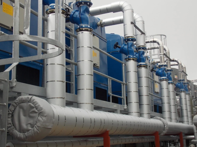 لوله کشی در برج خنک کننده